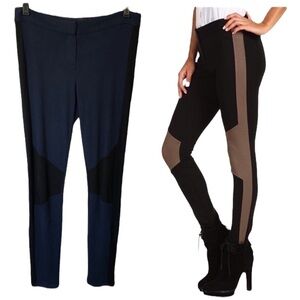 THEORY Rosamon Classical Skinny Stretch Riding Pant Navy with Black Accent 4